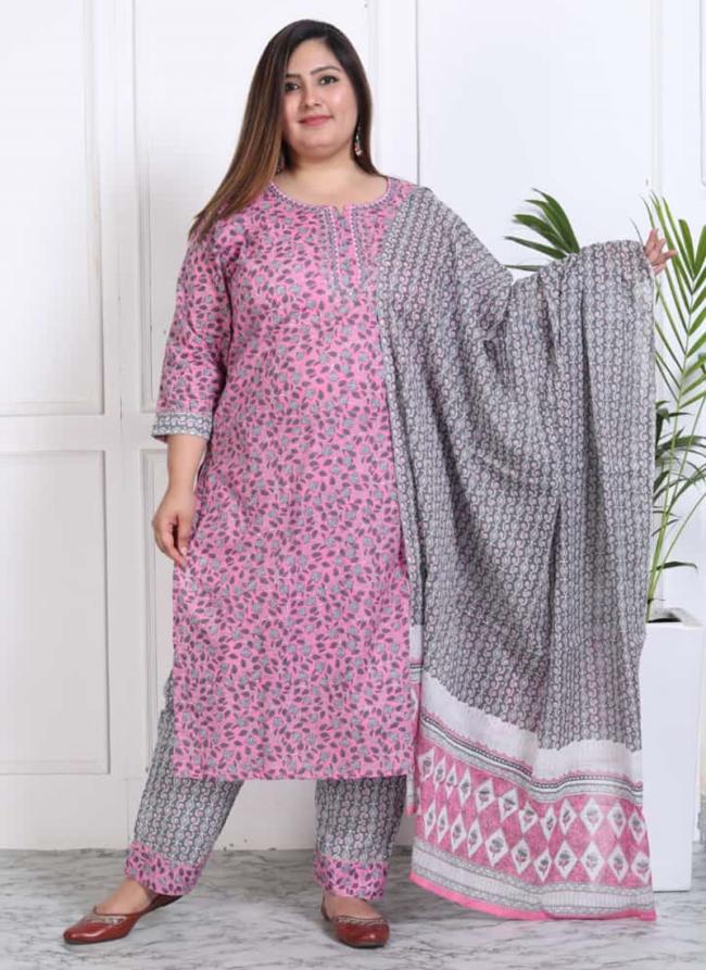 Cotton Pink Traditional Wear Digital Printed Readymade Salwar Suit